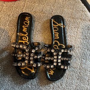 Sam Edelman Bay rhinestone sandal. Black. 6.5. Beautiful!